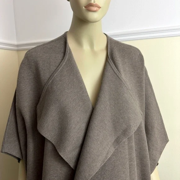 MASSIMO DUTTI taupe brown oversized cardigan - Picture 3 of 13